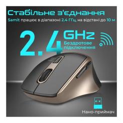 Мышка Promate Samit Wireless Gold Фото 4