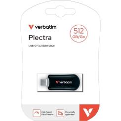 USB флеш накопитель Verbatim 512GB Plectra Black USB-C Фото 1