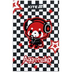 Блокнот Kite А6 Aggretsuko, тверда обкладинка, 80 аркушів, кліт Фото