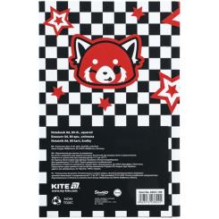 Блокнот Kite А6 Aggretsuko, тверда обкладинка, 80 аркушів, кліт Фото 4