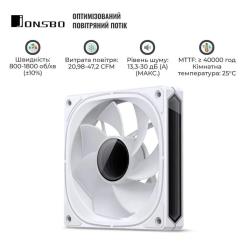 Кулер для корпуса JONSBO FR-505WR Reverse ARGB White Фото 7