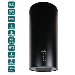 Вытяжка кухонная Ventolux CILINDRO 35 BK (1200) ST MM Фото 6