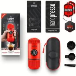 Кофеварка кемпинговая Wacaco Nanopresso з чохлом червона Фото 1