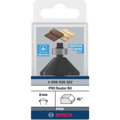 Фреза Bosch Professional фасонная, Std, S8, D11, L15 45° Фото 1