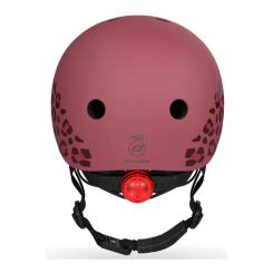 Шлем Scoot&Ride вишневий з ліхтариком 45-51см Фото 2