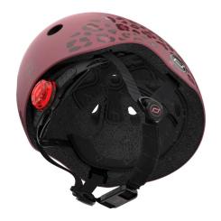 Шлем Scoot&Ride вишневий з ліхтариком 45-51см Фото 5