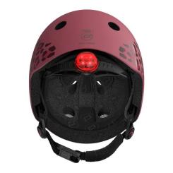 Шлем Scoot&Ride вишневий з ліхтариком 45-51см Фото 6