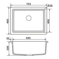 Мойка кухонная GRANADO Under top XL avena Фото 7