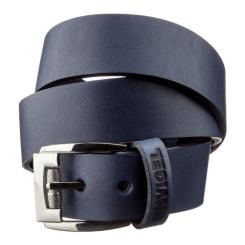 Ремень Shvigel Классический мужской кожаный Синий Фото