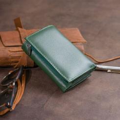 Кошелек ST Leather Зі шкіри унісекс Зелений Фото 6
