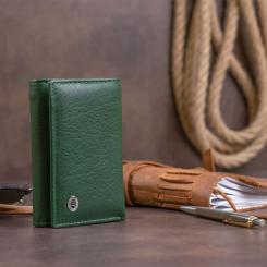 Кошелек ST Leather Зі шкіри унісекс Зелений Фото 7