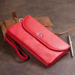 Кошелек ST Leather Из кожи Красный Фото 10