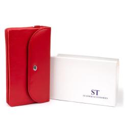 Кошелек ST Leather Из кожи Красный Фото 7