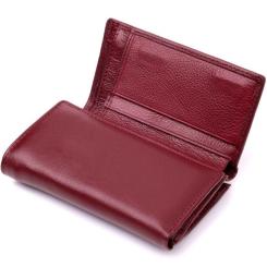 Кошелек ST Leather З натуральної шкіри Бордовий Фото 4