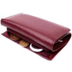 Кошелек ST Leather З натуральної шкіри Бордовий Фото 6