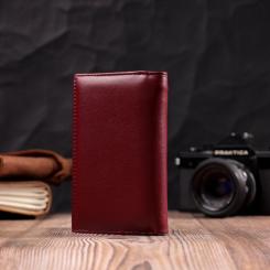Кошелек ST Leather З натуральної шкіри Бордовий Фото 8