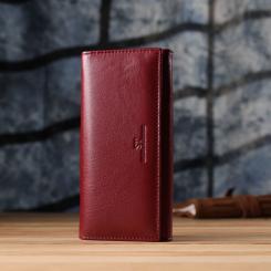 Кошелек ST Leather Из натуральной кожи Бордовый Фото 9
