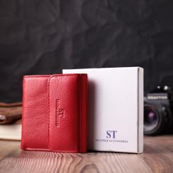 Кошелек ST Leather З натуральної шкіри Червоний Фото 9
