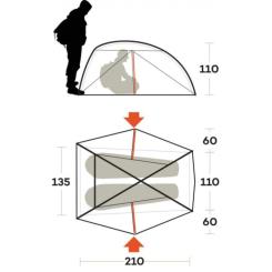 Палатка Ferrino Nemesi 2 Pro Green (91212QVVFR) Фото 1
