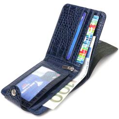 Портмоне Canpellini Из натуральной кожи Синее Фото 6