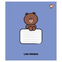 Тетрадь Yes Line Friends Stylish А5 18 аркушів клітинка Фото 1