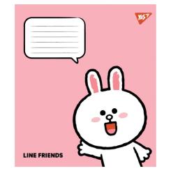 Тетрадь Yes Line Friends Stylish А5 18 аркушів клітинка Фото 2