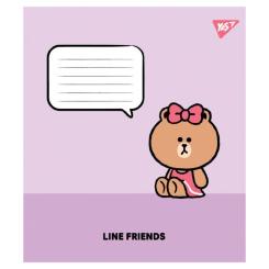 Тетрадь Yes Line Friends Stylish А5 18 аркушів клітинка Фото 4