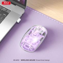 Мышка XO M12 Wireless Transparent/Pink Фото 5