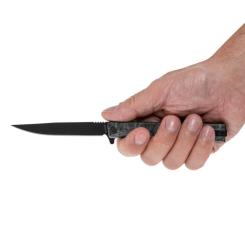 Нож Ocaso Solstice, Engraved titanium Topo Pattern, Black Фото 2