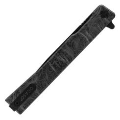 Нож Ocaso Solstice, Engraved titanium Topo Pattern, Black Фото 5