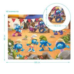 Пазл DoDo большой на пол The Smurfs. Музыка играет Фото 3