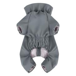 Дождевик для животных WAUDOG Clothes водонепроницаемый M35 серый Фото 1