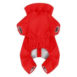 Дождевик для животных WAUDOG Clothes водонепроницаемый S35 красный Фото 1