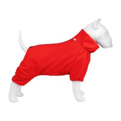 Дождевик для животных WAUDOG Clothes водонепроницаемый S35 красный Фото 2