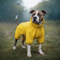 Дождевик для животных WAUDOG Clothes водонепроницаемый XS30 желтый Фото 3