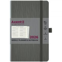 Еженедельник Axent датированный 2026 Partner Lines 125х195, серый Фото 1