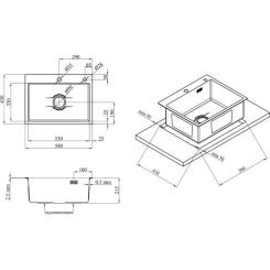 Мойка кухонная Kroner KDBrush5843HM Фото 8