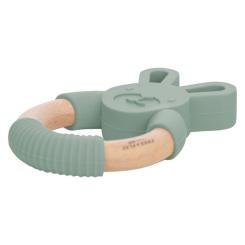 Прорезыватель FreeON силіконовий зайчик, зелений Фото 1