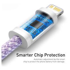 Дата кабель Baseus USB-C to Lightning 2.0m 20W purple Фото 5