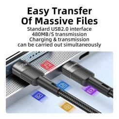 Дата кабель Essager USB-C to USB-C 1.0m 100W black Фото 2