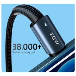 Дата кабель Essager USB-C to Lightning 1.0m 20W black Фото 5