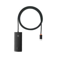Концентратор Baseus USB-C to 4xUSB 3.0 1.0m black Фото