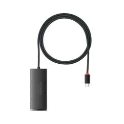 Концентратор Baseus USB-C to 4xUSB 3.0 1.0m black Фото 1