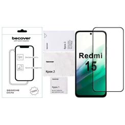 Стекло защитное BeCover Xiaomi Redmi 15 Black Фото 1