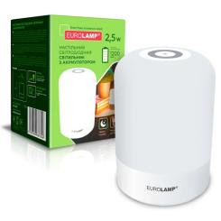 Ночник Eurolamp 2.5W 2800-6500K 1200mAh USB з акумулятором Фото 1