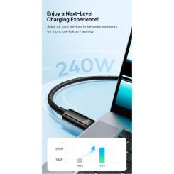 Дата кабель Baseus USB-C to USB-C 2.0m 240W Black Фото 8