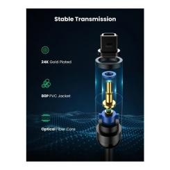 Кабель мультимедийный Ugreen Optical Toslink 1.0m AV122 black Фото 3