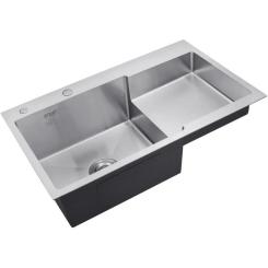 Мойка кухонная Kroner Geburstet-7848LHM Фото 3