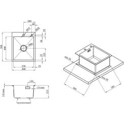 Мойка кухонная Kroner Geburstet-4050HM Фото 9