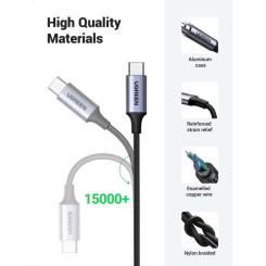 Кабель мультимедийный Ugreen USB-C to 3.5mm M 1.0m CM450 Фото 3